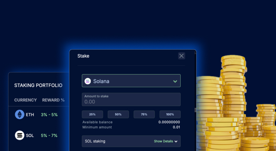 High yield Solana (SOL) staking available now
